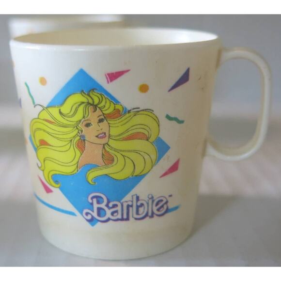 BARBIE Vintage Children's Tea Set 11 Pieces Chilton 1990's Plastic White Toys - Picture 4 of 14